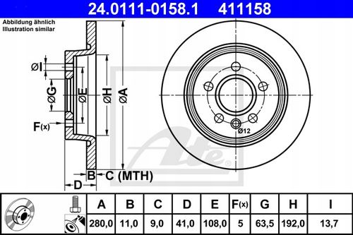 TARCZA HAM PRZOD 320X25 V ATE na Arena.pl