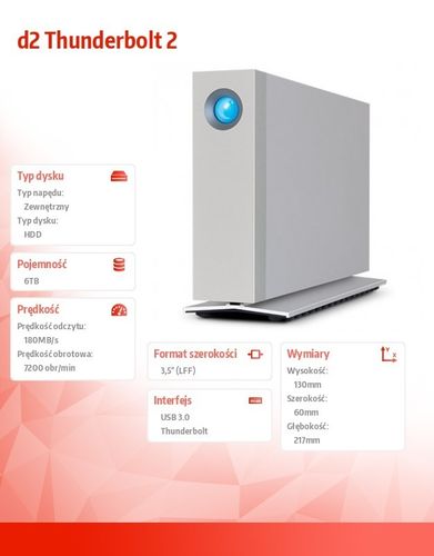 LaCie d2 Thunderbolt 2 6 TB 3,5'' STEX6000400 na Arena.pl