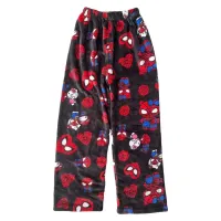 spodnie do spania Y2K, spodnie piżamowe anime, miękkie flanelowe spodnie codzienne – 1 / 1XL(US 10)