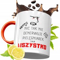 Kubek Pomarańczowy Dla Pielęgniarki Na Prezent Z Nadrukiem Ze Zdjęciem