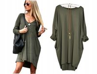 TUNIKA sukienka BAWEŁNA TUNIKA TUBA KIESZENIE MODNA TUNIKA 488