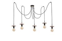 Lampa wisząca 5xE27 SATURN NATURAL/BLACK