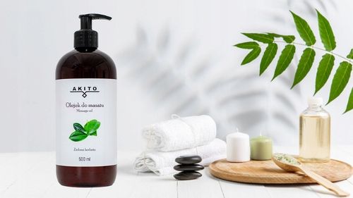OLEJEK DO MASAŻU AKITO ZIELONA HERBATA OLEJ ARGANOWY NAWILŻAJĄCY 500ML na Arena.pl