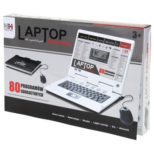 Czarny Laptop Edukacyjny dla Dzieci 80 Programów na Arena.pl