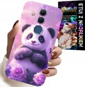 ETUI DO HUAWEI MATE 20 LITE - SŁODKA PANDA WZORY DLA DZIECI + SZKŁO