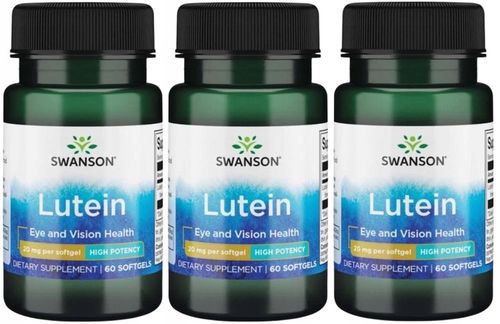 3 x Swanson Lutein - Luteina 60sgels Dobry wzrok Zdrowa nawodniona skóra na Arena.pl