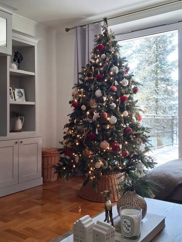 OSŁONA NA STOJAK POD CHIONKĘ WIKLINOWA FI 70 cm , KOSZ POD CHOINKĘ BRĄZOWY na Arena.pl