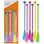 Warkoczyki syntetyczne ze spinkami 30cm zestaw warkoczyków 12szt kolorowe