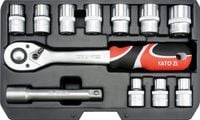 YATO ZESTAW NARZĘDZIOWY 1/2" 12 SZTUK KLUCZE NASADOWE NASADKI YT-38671