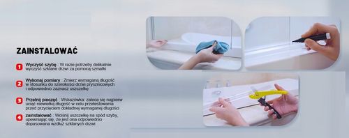 USZCZELKA DOLNA KABINY PRYSZNICOWYCH DRZWI 4/5/6 MM 100 CM na Arena.pl