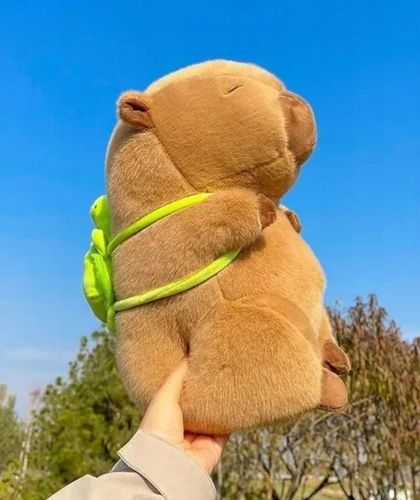 KAPIBARA PLUSZOWA MASKOTKA 55 CM ZABAWKA Z PLECAKIEM ŻÓŁWIK MIĘKKA PLUSZAK na Arena.pl