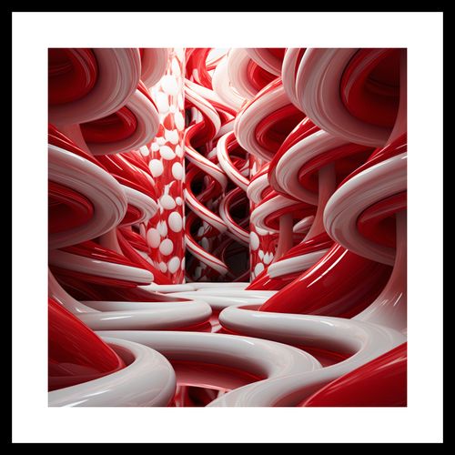 Plakat 30x30cm Czerwone Wiry na Arena.pl