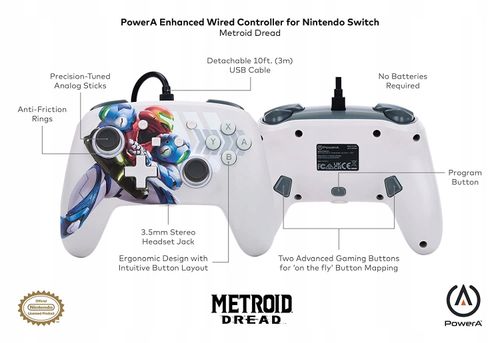 Gamepad PowerA Switch Pad Enhanced Metroid Dread na Arena.pl