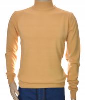 Sweter kaszmirowy półgolf męski z kaszmiru i wełny merynosów ze stójką M