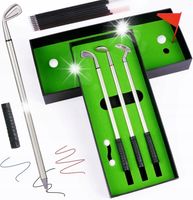 ZESTAW DŁUGOPIS DLA GOLFISTY 3x PREZENT DZIEŃ OJCA URODZINY MINI GOLF GRA