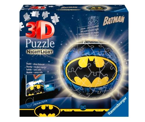 Puzzle 3D Świecąca Kula: Batman 72 Elementy na Arena.pl