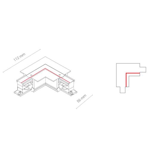 Kątowy L-ŁĄCZNIK uziemienie prawe CTLS RECESSED POWER L CONNECTOR 8231 Nowodvorski do 3-fazowej szyny podtynkowej 230V czarny na Arena.pl