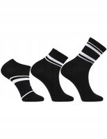 Skarpetki Męskie Bawełniane Różna Długość Unisex 3-pak CZARNY MORAJ 39-41