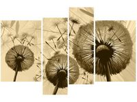 130CM 85 OBRAZ 4 ELEM DMUCHAWCE KREMOWYM TLE ŚCIENNY