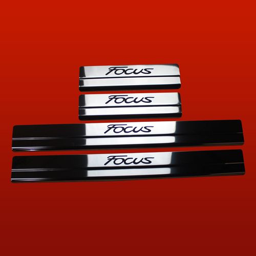Listwa progowa FORD FOCUS MK3 Stal nierdzewna 304 połysk z czarnymi literam na Arena.pl