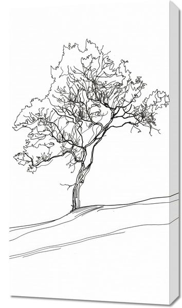 Obraz 50x90cm Drzewo w Zarysie zdjęcie 1