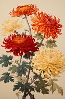 Plakat 56,6x86,4cm Tańczące Chryzantemy