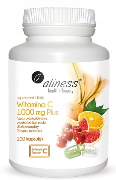 WITAMINA C 100 KAPS 1000MG RUTYNA ACEROLA ALINESS zdjęcie 1