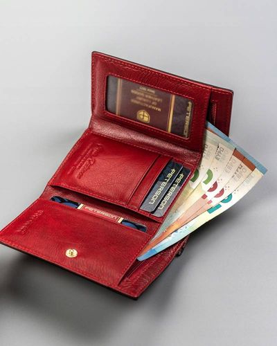 skórzany portfel damski z wężowym wzorem - peterson na Arena.pl