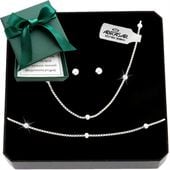 Komplet biżuterii srebrnej 925 kulki, modny i stylowy, na prezent dla