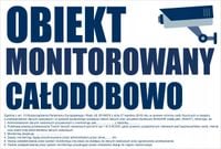 Tabliczka ZNAK tablica RODO Obiekt MONITOROWANY