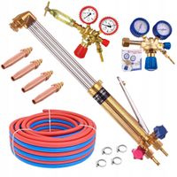 2X Palnik 45cm podgrzewania cięcia 10m 5 dysz 3-200mm acetylen tlen redukto