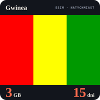 Karta eSIM Internet Gwinea 3 GB na 15 dni - bez rejestracji