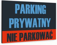 Tabliczka znak informacyjny 30x20 Antracyt PARKING PRYWATNY Nierdzewna