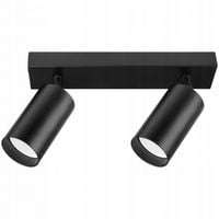 LAMPA SUFITOWA LED CZARNY MAT ALUMINIUM 35W GU10