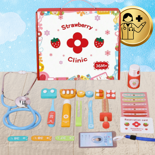 doktor drewniany zestaw lekarski lekarz stetoskop walizka dla dzieci na Arena.pl