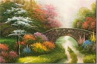 100 70CM OBRAZ PŁÓTNO KLIMATYCZNY ZAKĄTEK PŁÓTNO RAMA