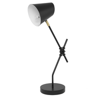 Lampa biurkowa regulowana metalowa czarna HORTON