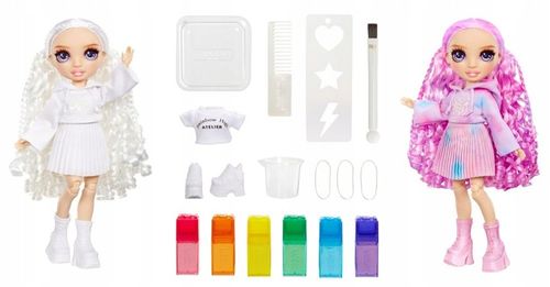 Lalka Watercolor Create Rainbow High Modna Fioletowe Oczy Zmywalne Farbki na Arena.pl