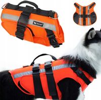 KAPOK dla Psa do Pływania Kamizelka Ratunkowa do Wody z Odblaskami roz. L