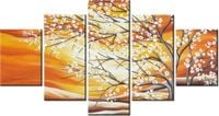 80CM 150CM OBRAZ 5 ELEM KWITNĄCE DRZEWO ŚCIENNY