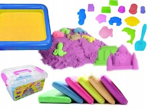 PIASEK KINETYCZNY 3kg FOREMKI + BASEN PIASKOWNICA na Arena.pl