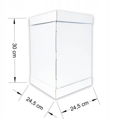 Karton pudełko na wysoki tort pietrowy 24,5x24,5x30 cm na Arena.pl