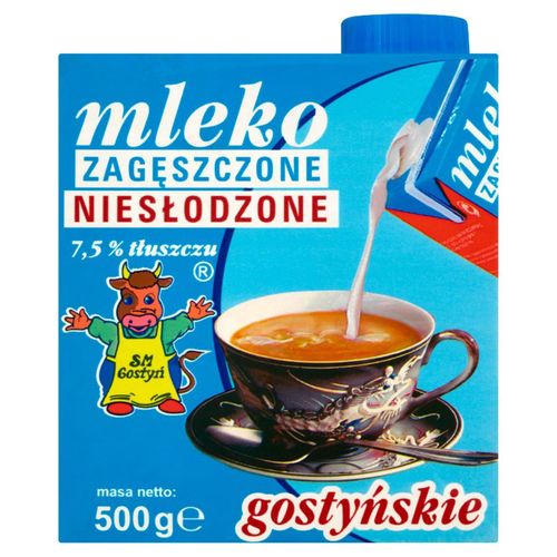 SM Gostyń Mleko gostyńskie zagęszczone niesłodzone 7,5 % tłuszczu 500 g na Arena.pl