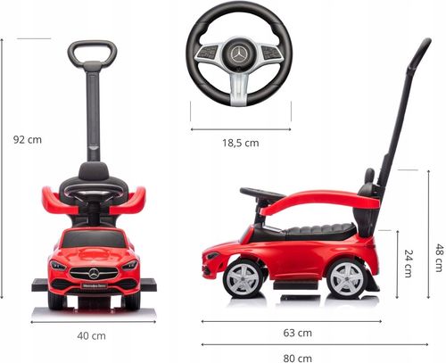 Jeździk Milly Mally Pojazd MERCEDES C-CLASS DELUXE SIEDZISKO EKOSKÓRA na Arena.pl