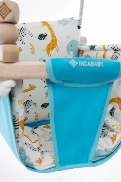 huśtawka dla niemowlaka Junior Boho niebieski MAŁPISZON zdjęcie 5