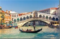 120CM 80CM OBRAZ ŚCIENNY MOST RIALTO WENECJI