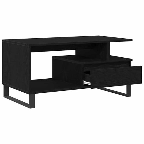Stolik Kawowy with Drawer Czarny dąb 90 x 49 x 45 cm na Arena.pl