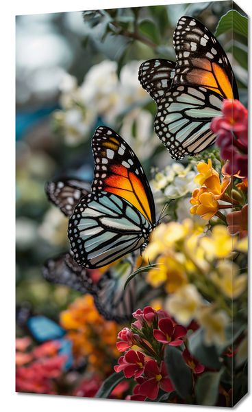 Obraz 40x70cm Motyle Na Łące zdjęcie 1