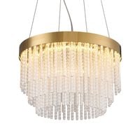 Lampa wisząca GLORIA LED kryształowa złota 40 cm