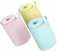 2X Kolorowy papier termiczny do drukarek Drukuś 57mm rolki kolorowe 9 rolek